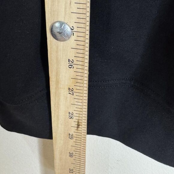 True Religion Sweater Mens 2XL Black White Contrast Stripe Crew Logo M18SF242K2G - Picture 8 of 12